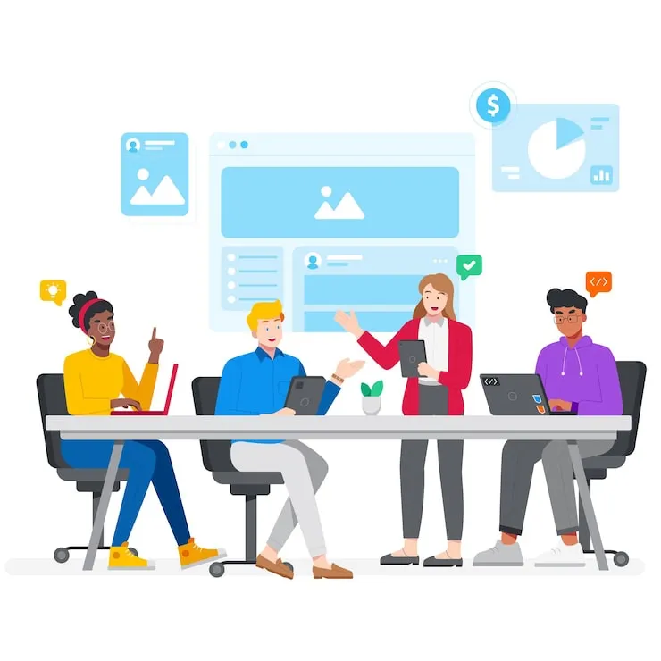 İş masasında laptop ve telefon